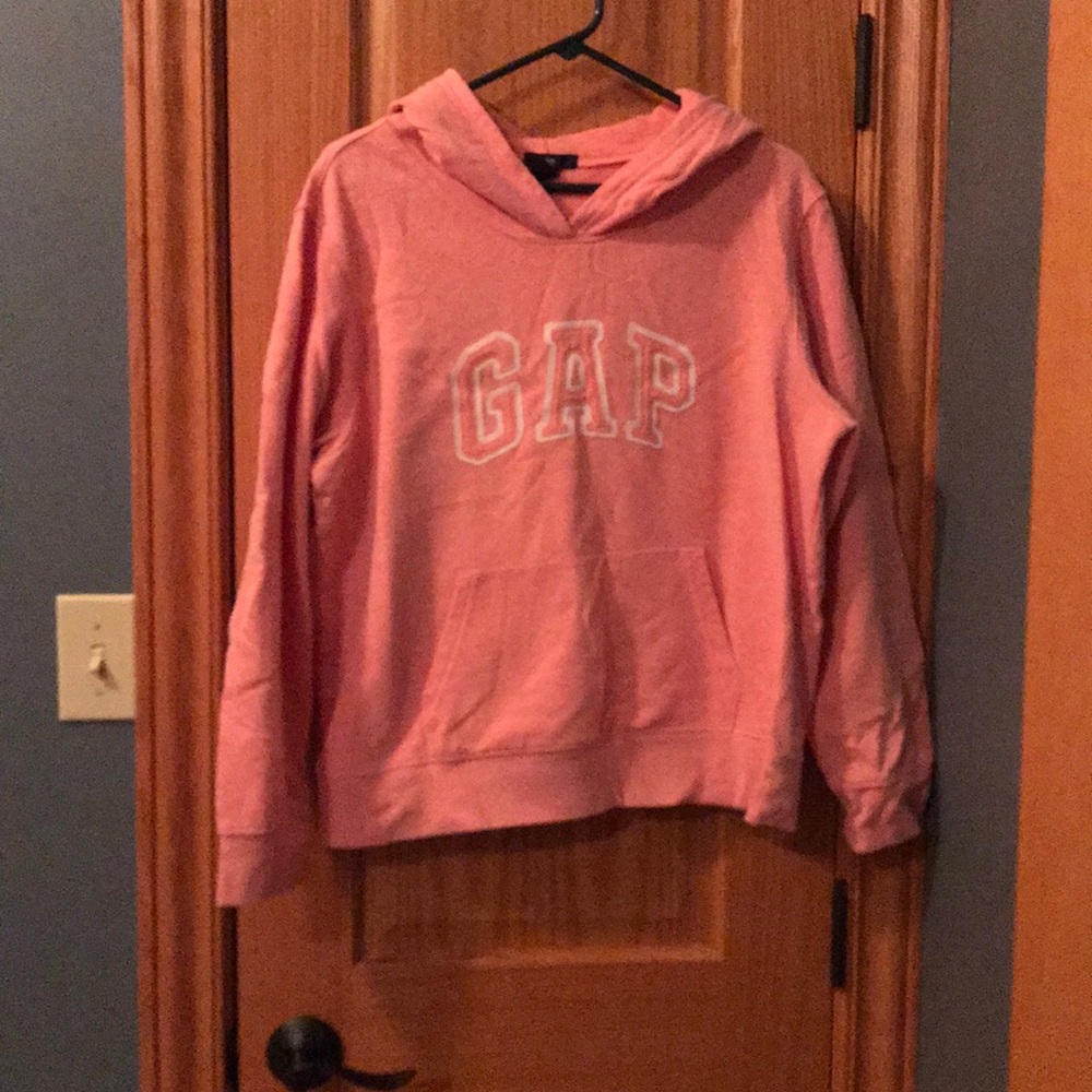 Gap hoodie light pink and white